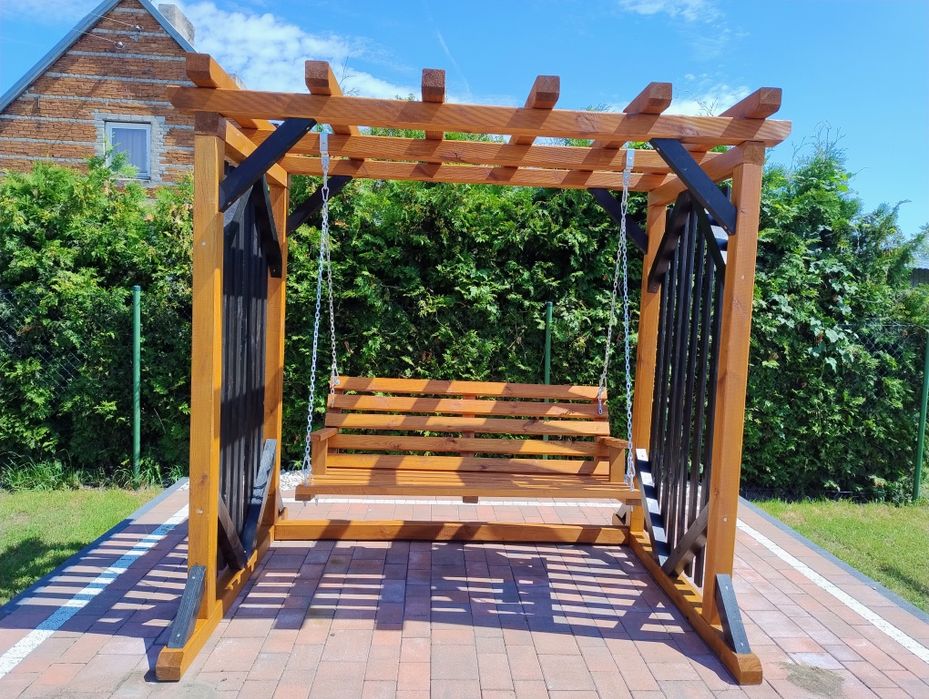 Huśtawka ogrodowa, Pergola,  bujawka, ławka