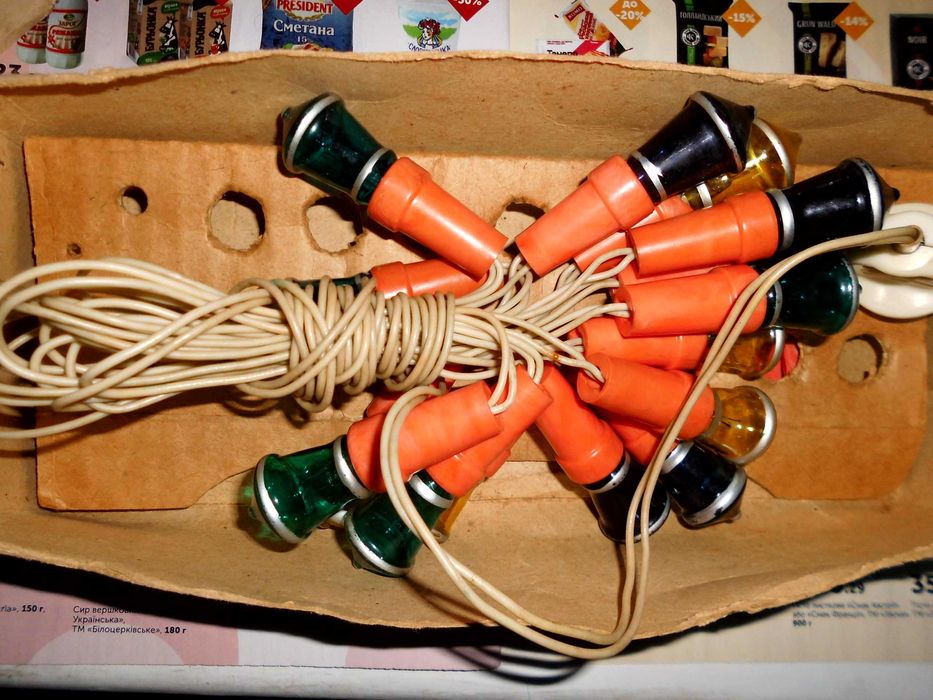 гирлянды " Московский фонарик" СССР 1960-70 годов - редкость