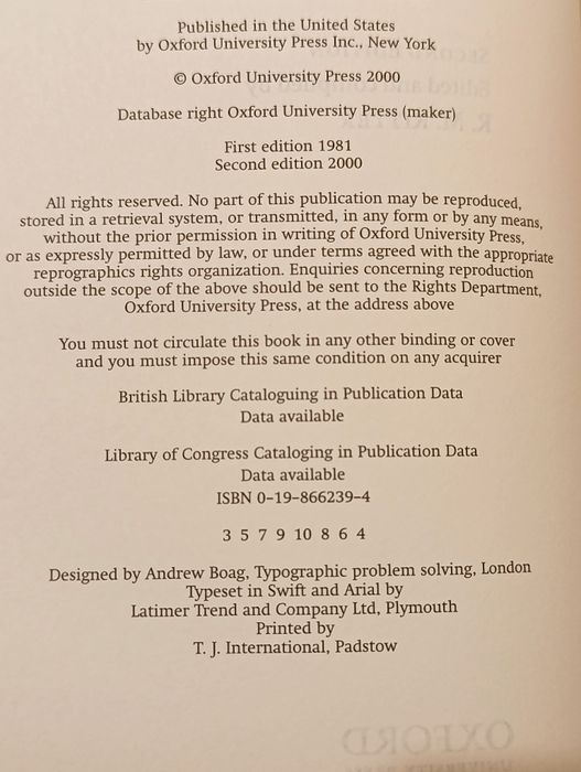 Oxford Dictionary For Writers and Editors