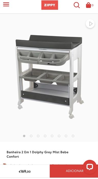 Trocador com banheira