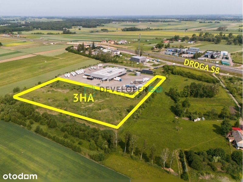*** Atrakcyjna działka przemysłowa 3ha przy S8 ***