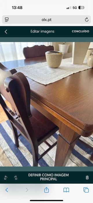 Mesa extensível madeira maciça