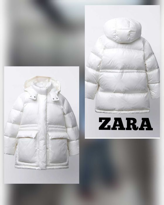 Куртка пуховик Zara 140, 148, 156 оригінал пух-перо нова колекція