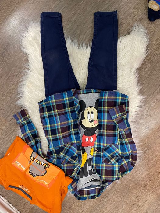 Тепла сорочка та джинси на хлопчика 3-4 роки