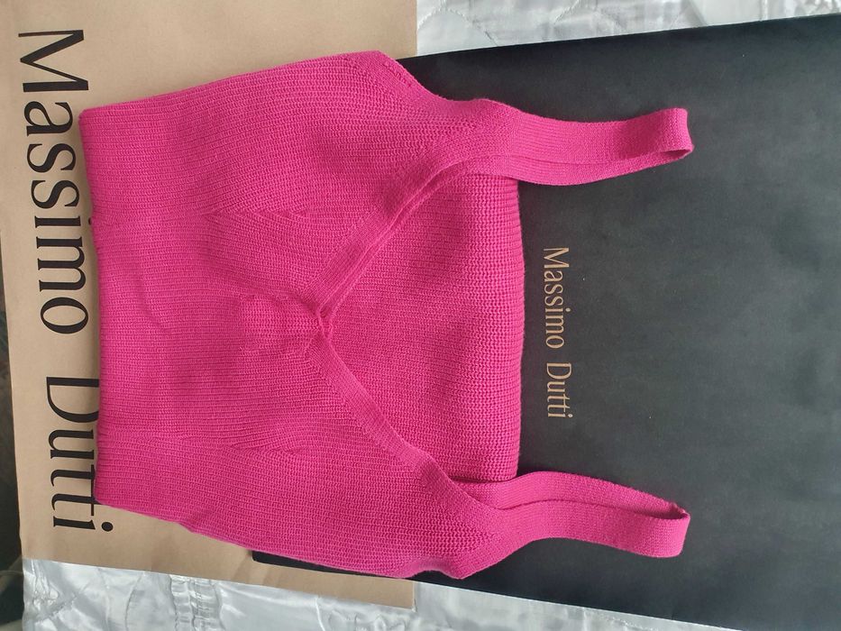 Sukienka Massimo Dutti,100%bawełna,różowa,na ramiączka,rS,Nowa