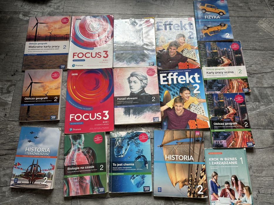 Ksiazki 1,2,3 klasa liceum