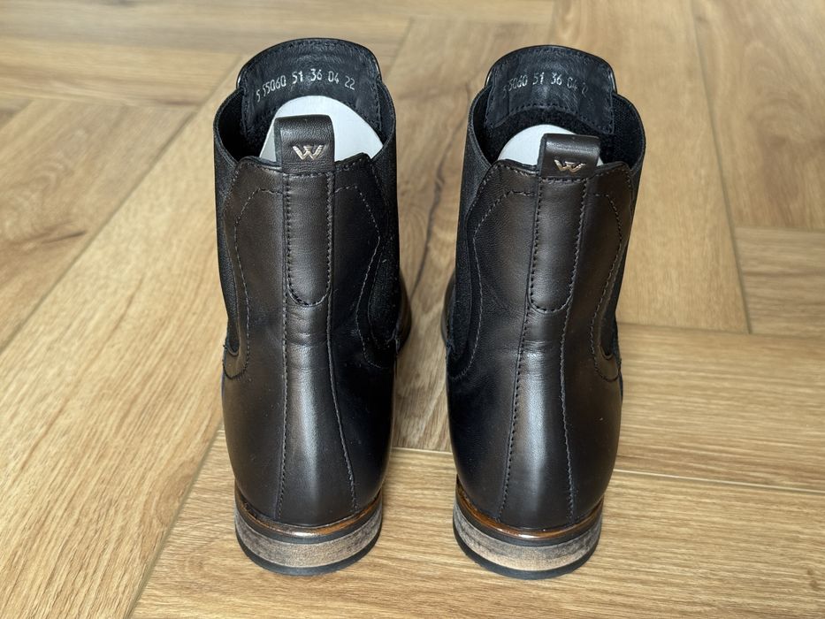 Wojas czarne botki damskie buty wsuwane obuwie rozmiar 36