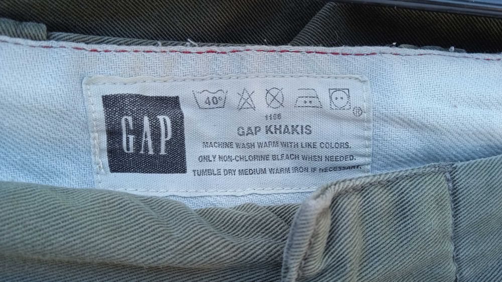 GAP Khakis spodnie zielone 3/4 32 bawełna 100%
