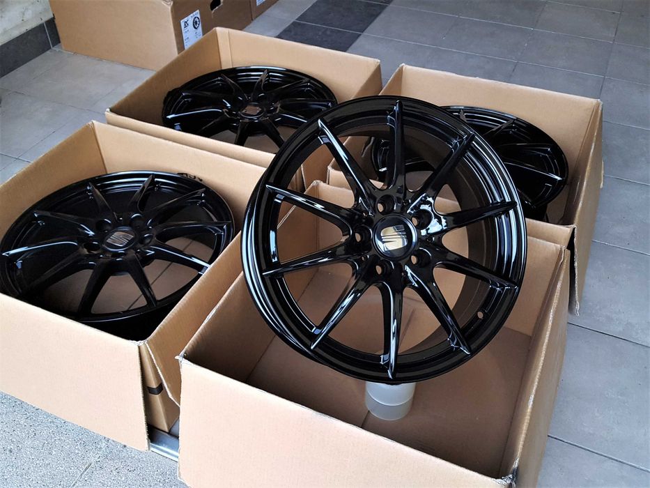 Alufelgi 17 5x112 Seat Leon Ateca Toledo Altea Audi A3 Czarne ! 261#