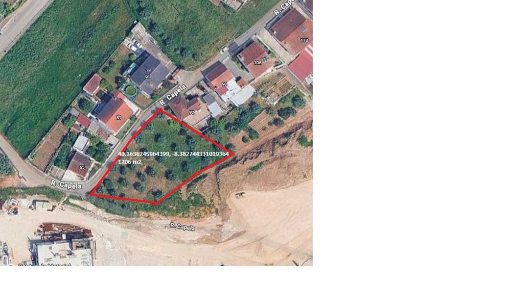 Terreno para construção 1.204,10 m2, junto ao parquematerialmáquinas  do Metro Mondego, Sobral de Ceira