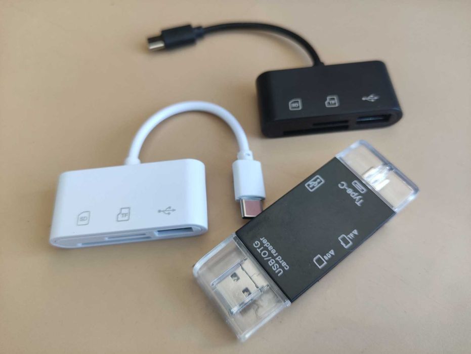 Переходник хаб адаптер USB на ноутбук телефон разветвитель картридер