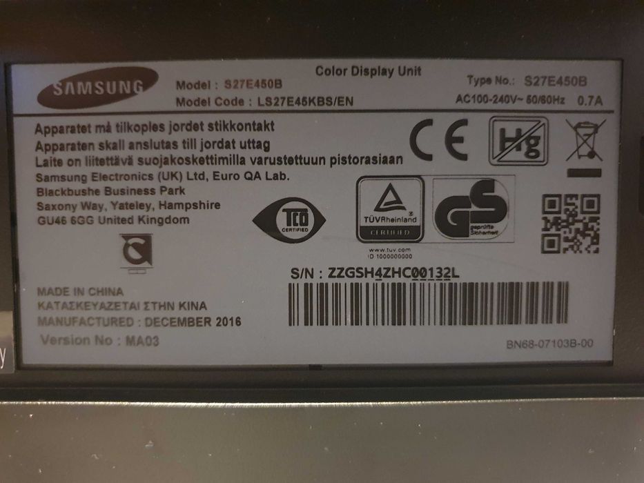 Monitor Samsung LED