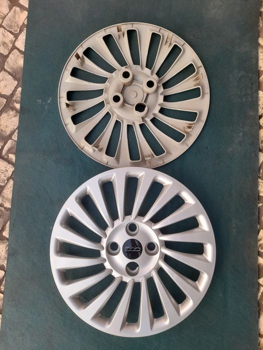 2 tampões jante 15" Fiat 500