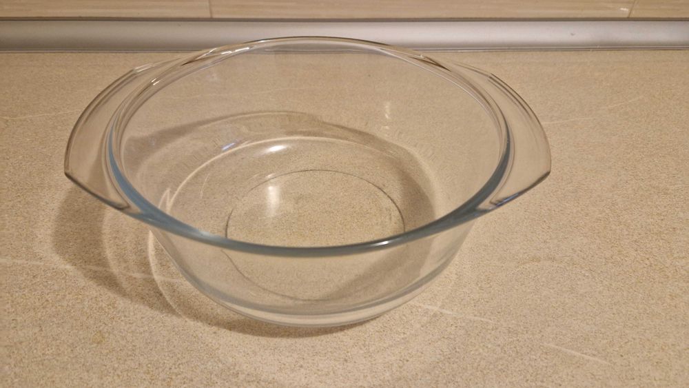 Pirex para forno oval transparente, em vidro