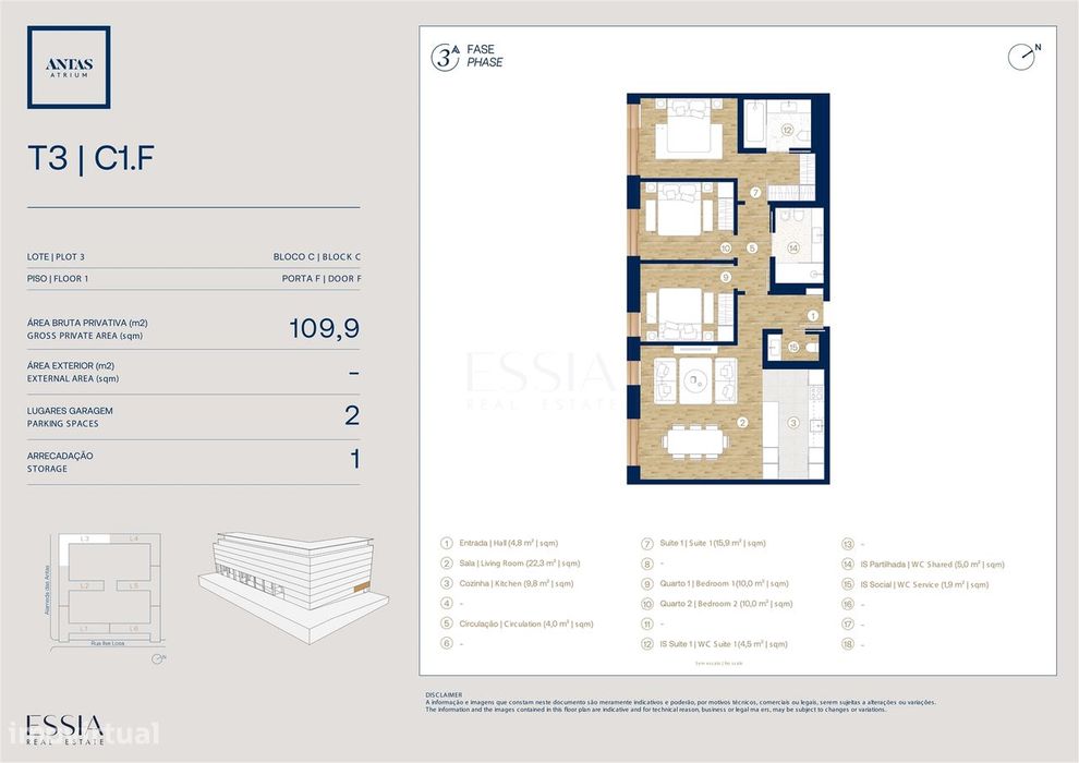 Apartamento T3 no Antas Atrium