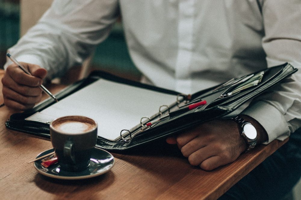 BELTIMORE biwuar teczka aktówka organizer A4 z rączką V466 c.brązowy