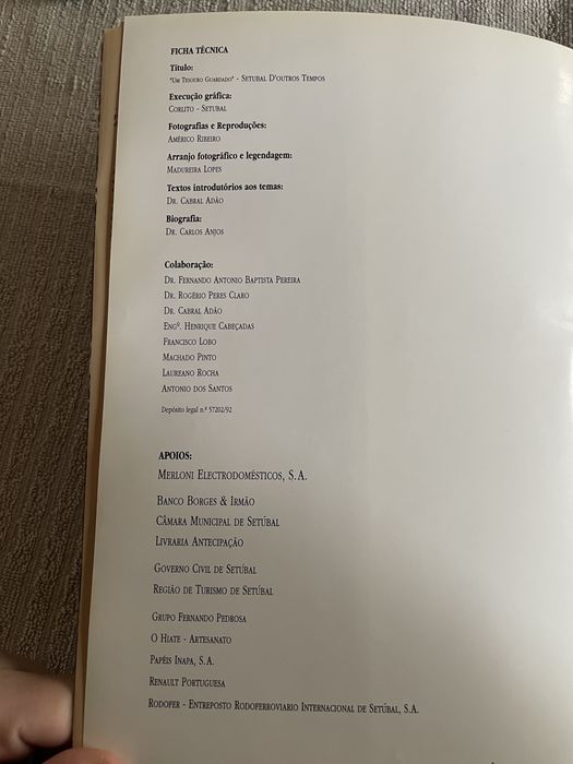 Um Tesouro Guardado - Setúbal D’outros Tempos de Américo Ribeiro
