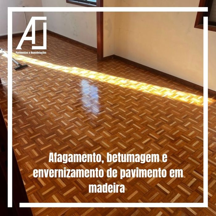 Raspagem de pavimentos em madeira, aplicação flutuante, deck e esmalte