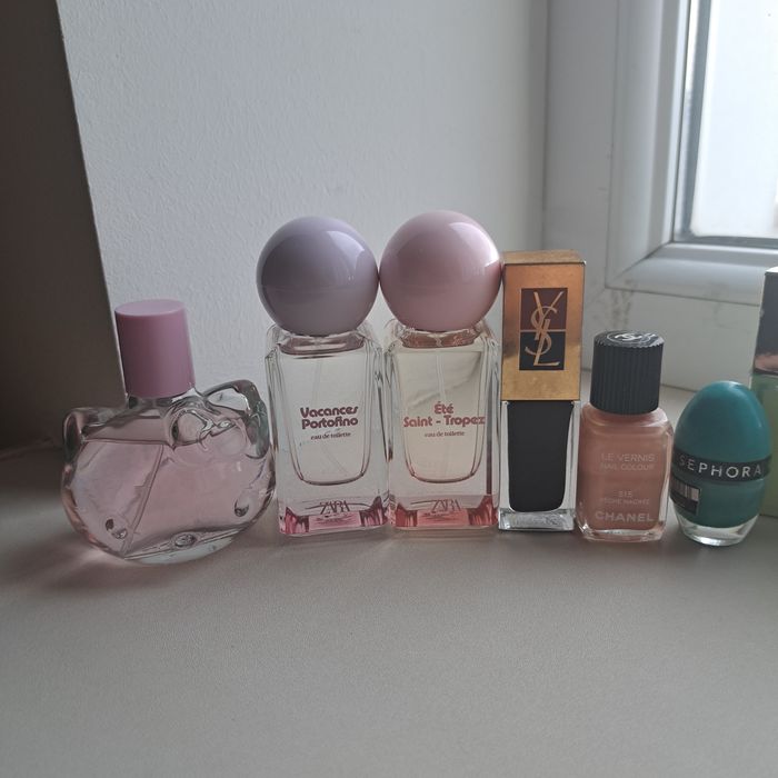 Духи и лаки для ногтей zara, chanel из собственной коллекции