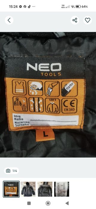 Nowa kurtka robocza jesienno-zimowa Neo