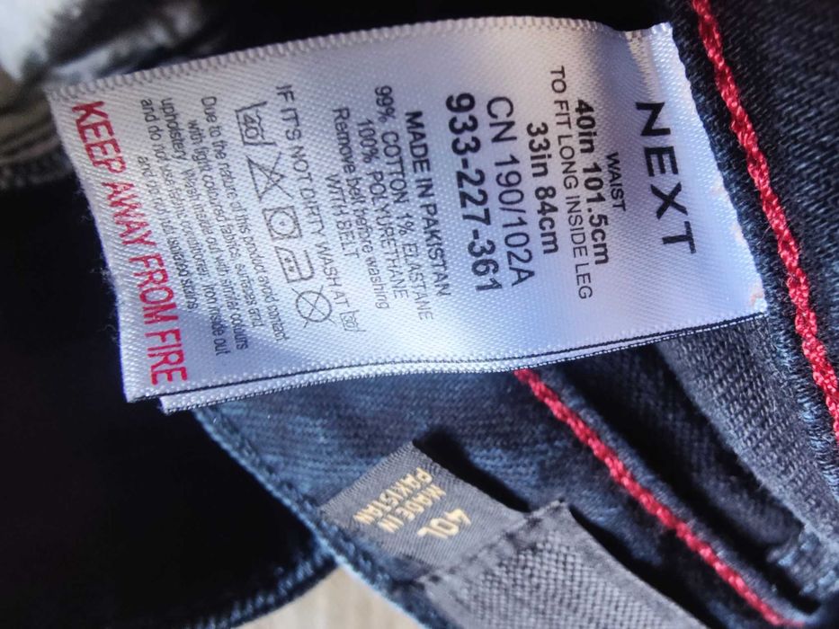 Джинсы Next jeans United Kingdom w40 stretch dark blue.