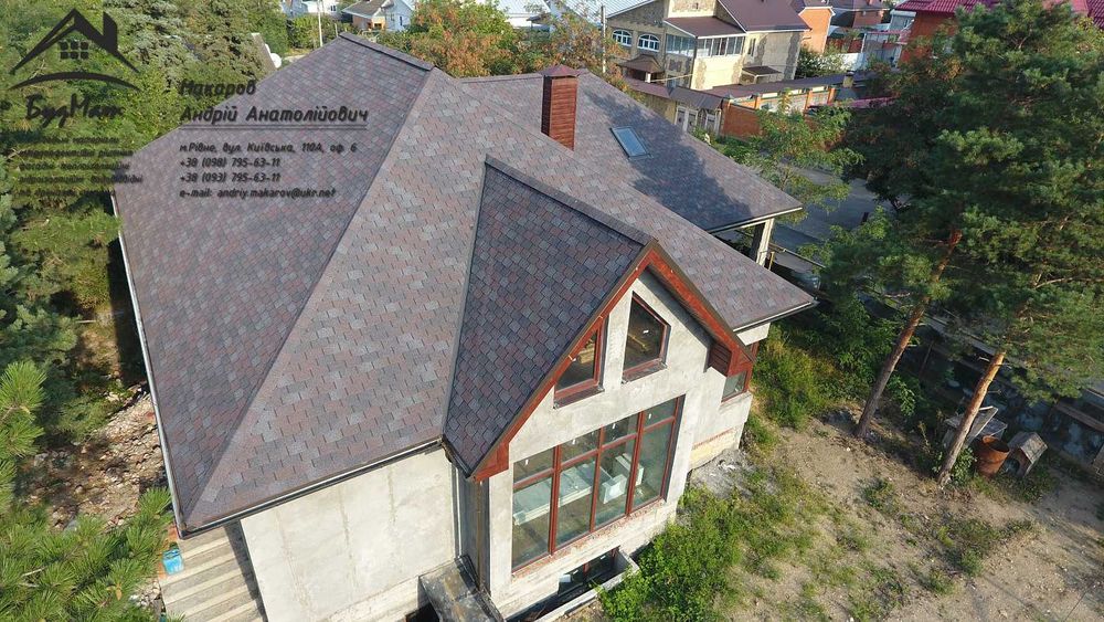 Бітумна черепиця. М'яка покрівля. Катепал. Розрахунок та доставка