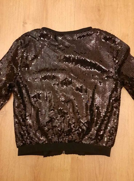 H&M bluza, bluzka z cekinami elegancka r.34/xs