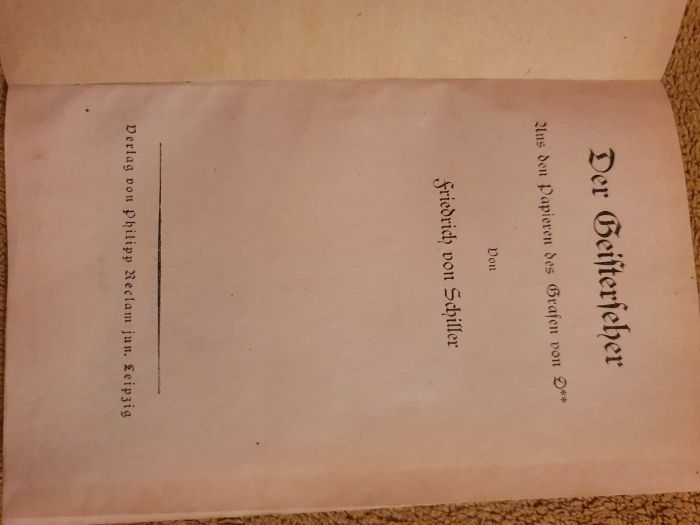 Stara książka niem."Der Deisterseher aus den Papieren des Grafen von D
