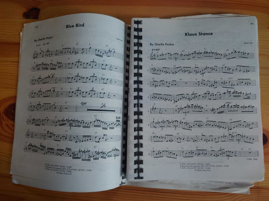 Charlie Parker Omnibook jazz Nuty Z solówek mistrza Saksofonu