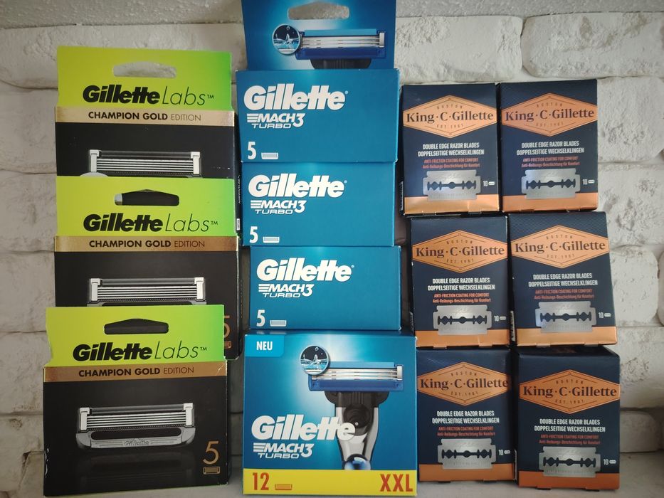 Кассеты станки для бритья Gillette Labs Mach 3 turbo King C Gillette