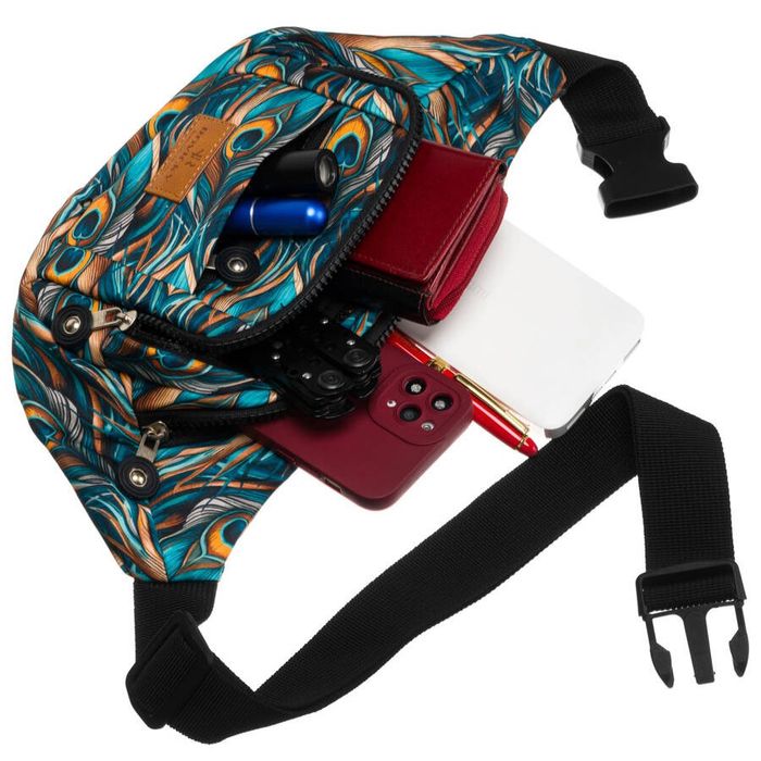 torebka damska na pas z wyrazistym wzorem - rovicky