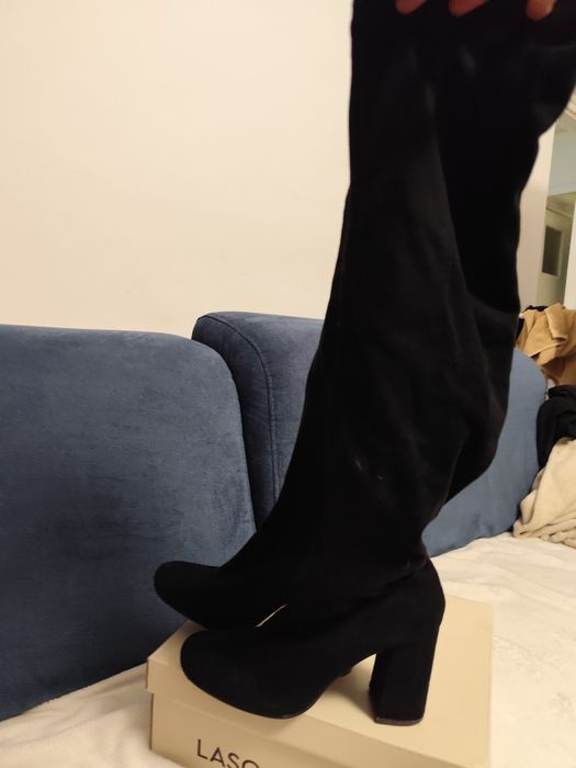 Długie kozaki zamszowe r40