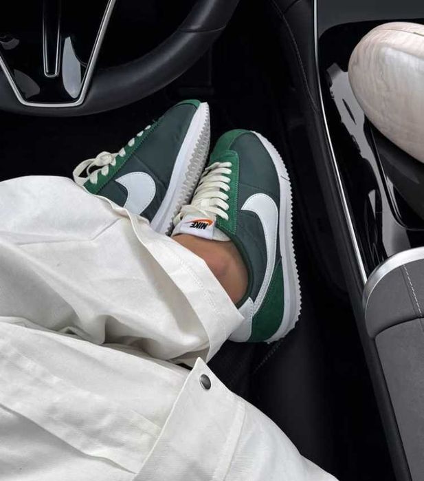 (БЕЗ ПЕРЕДОПЛАТИ)Nike Cortez Green White найк кортез зелені білі