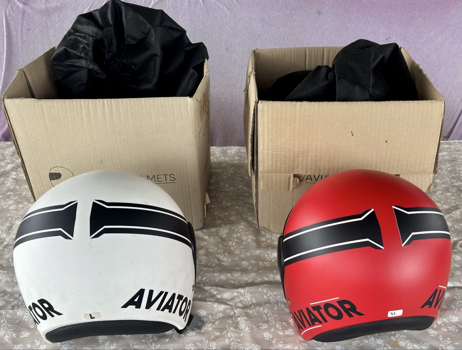 Sprzedam 2 kaski motocyklowe AVIATOR Helmets– rozmiary L i XL