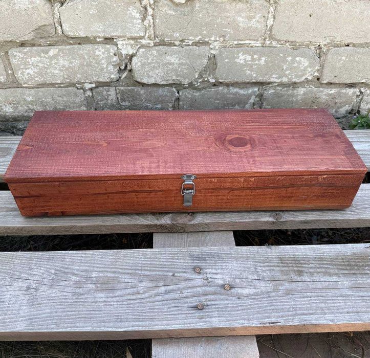 Подарунковий набір Шабля з чарками у дерев’яній скрині для чоловіків