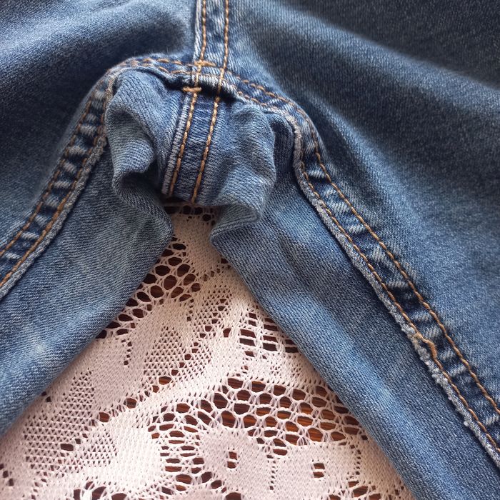 Spodnie wysoki stan damskie denim co