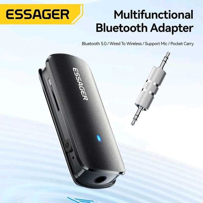 ESSAGER ES-BT09 приемник-передатчик аудио адаптер 3,5мм bluetooth 5.0