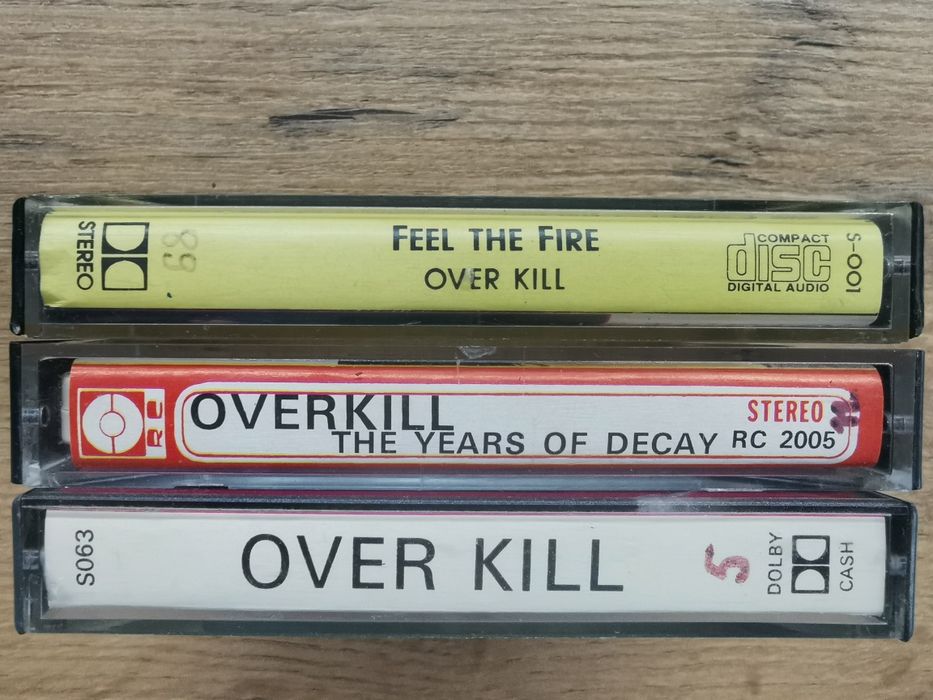 Overkill – Zestaw 3 kaset magnetofonowych (Starling / RC / Studio) Thrash Metal