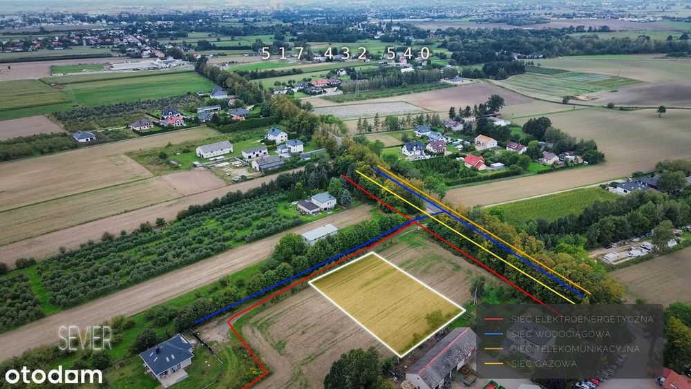 Działka budowlana 1990 m² z WZ – Przążewo, gm. Ciechanów