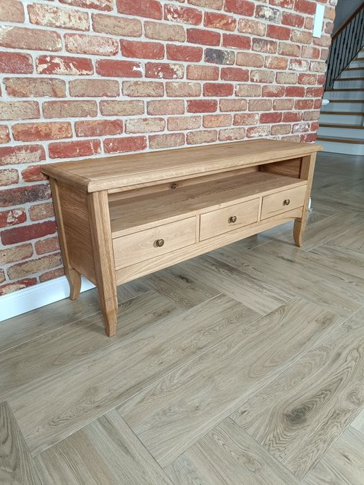 Wyprzedaż Komoda dębowa pod tv 130/44/58 cm, lity dąb