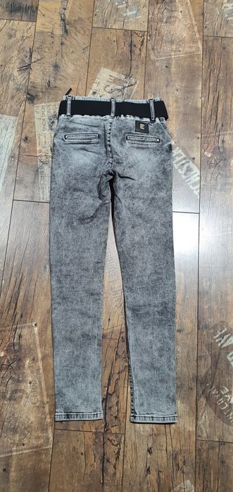 Esperanto jeansy damskie premium wysoki stan pasek mickey mouse S