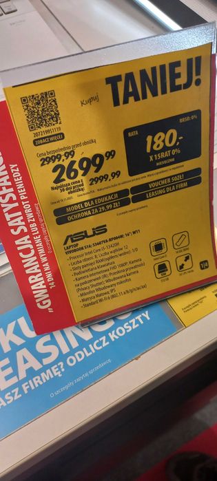 ASUS S3607V nowy nie rozpakowany