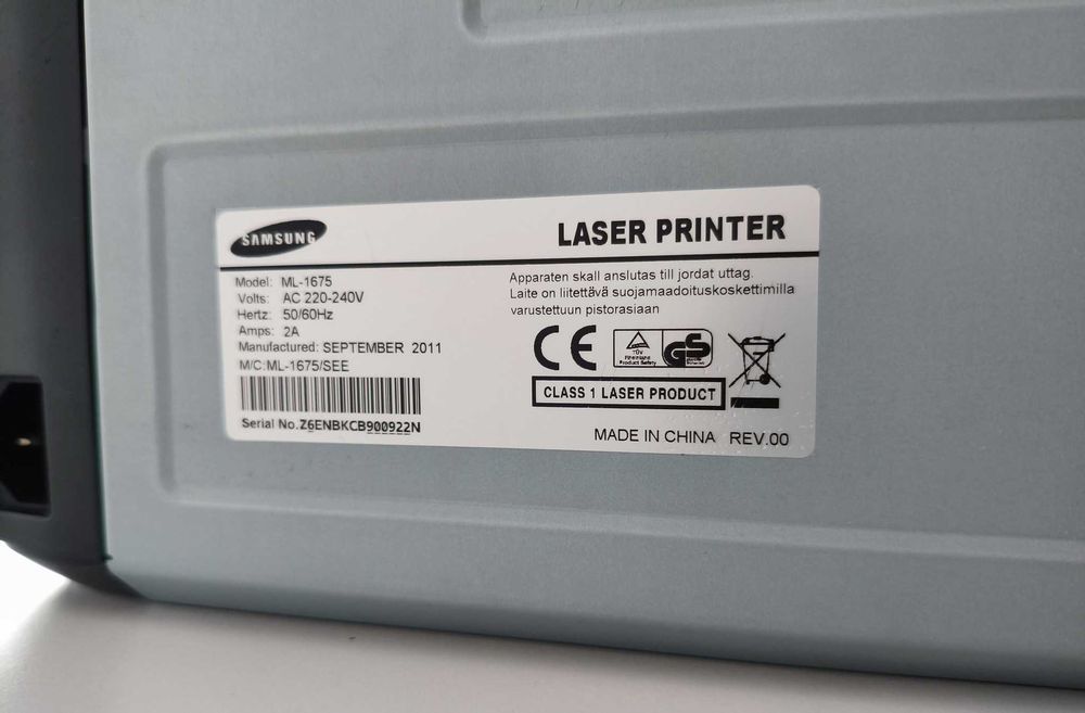 Drukarka laserowa monochromatyczna (czarno-biała) SAMSUNG ML-1675