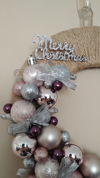 Wianek bożonarodzeniowy, na drzwi, lekki, rękodzieło, unikat