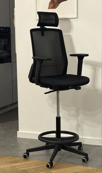 Fotel biurowy Coco BS HD RB Black R1 Grospol wysoki