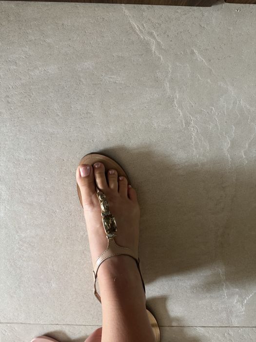 Sandaly made in India skora naturalna krysztaly Swarovski 41 premium