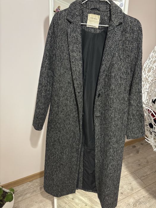 Пальто осінь, Zara, S, колір темносірий