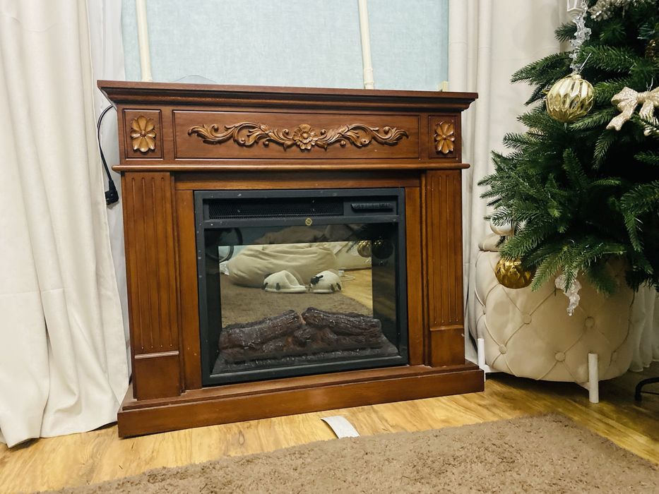 ТЕРМІІНОВО! Електричний камін 2 кВт з ефектом живого вогню, портальний