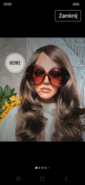 Nowe ciekawe nietuzinkowe duze okulary przeciwstoneczne owalne grube