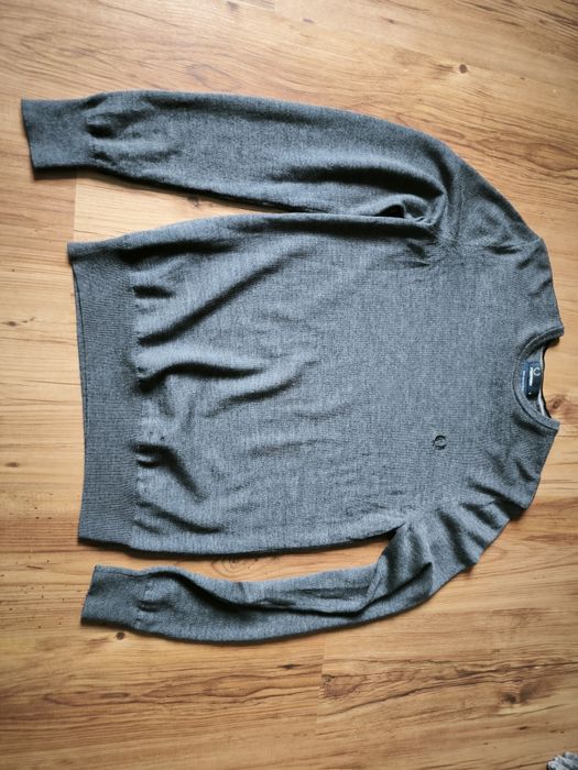 Fred Perry sweterek męski S Merino Wool ciemno szary